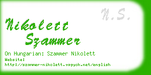 nikolett szammer business card